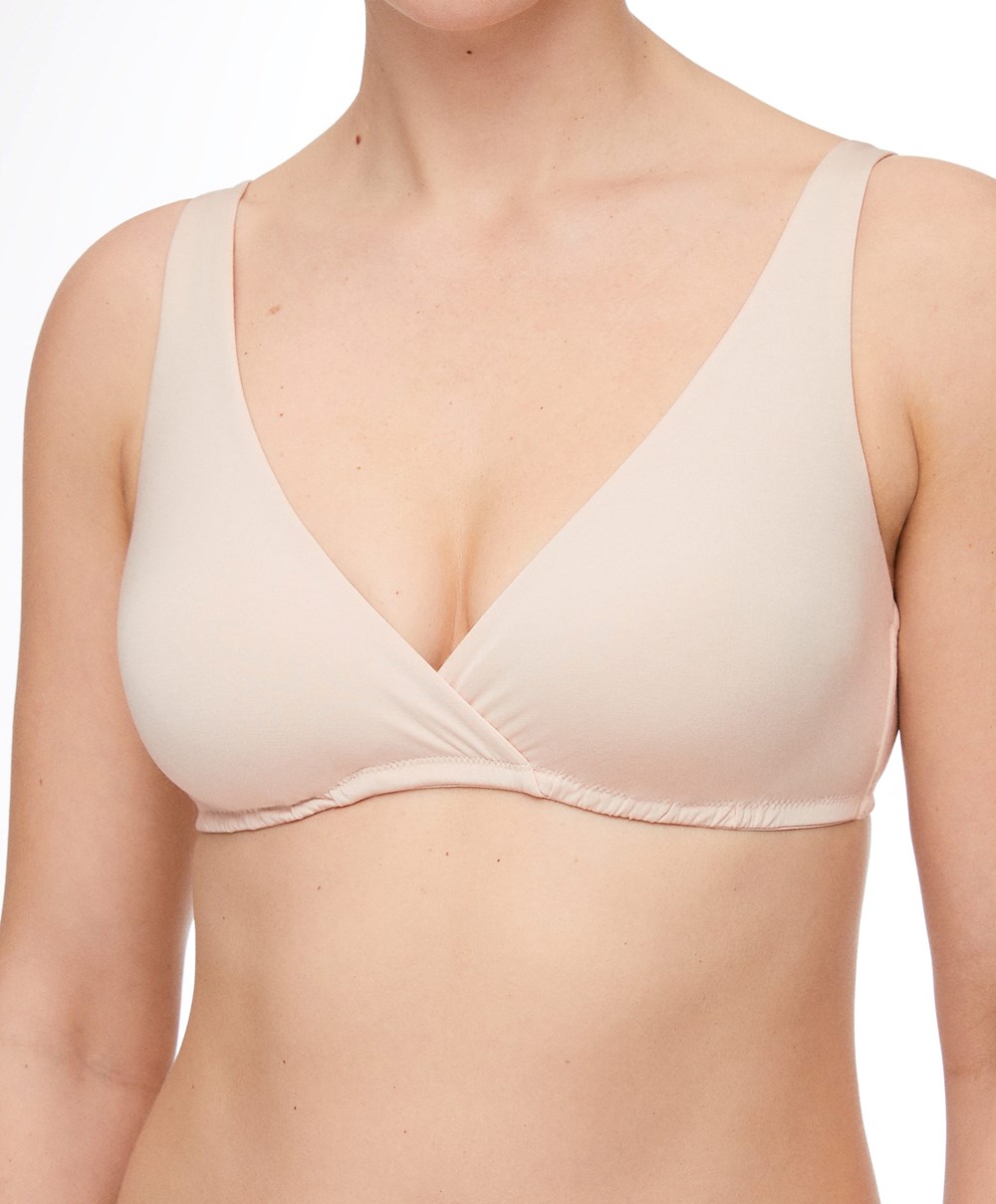 Almond Oysho Modal Triangle Nursing Bra | BOLN27583