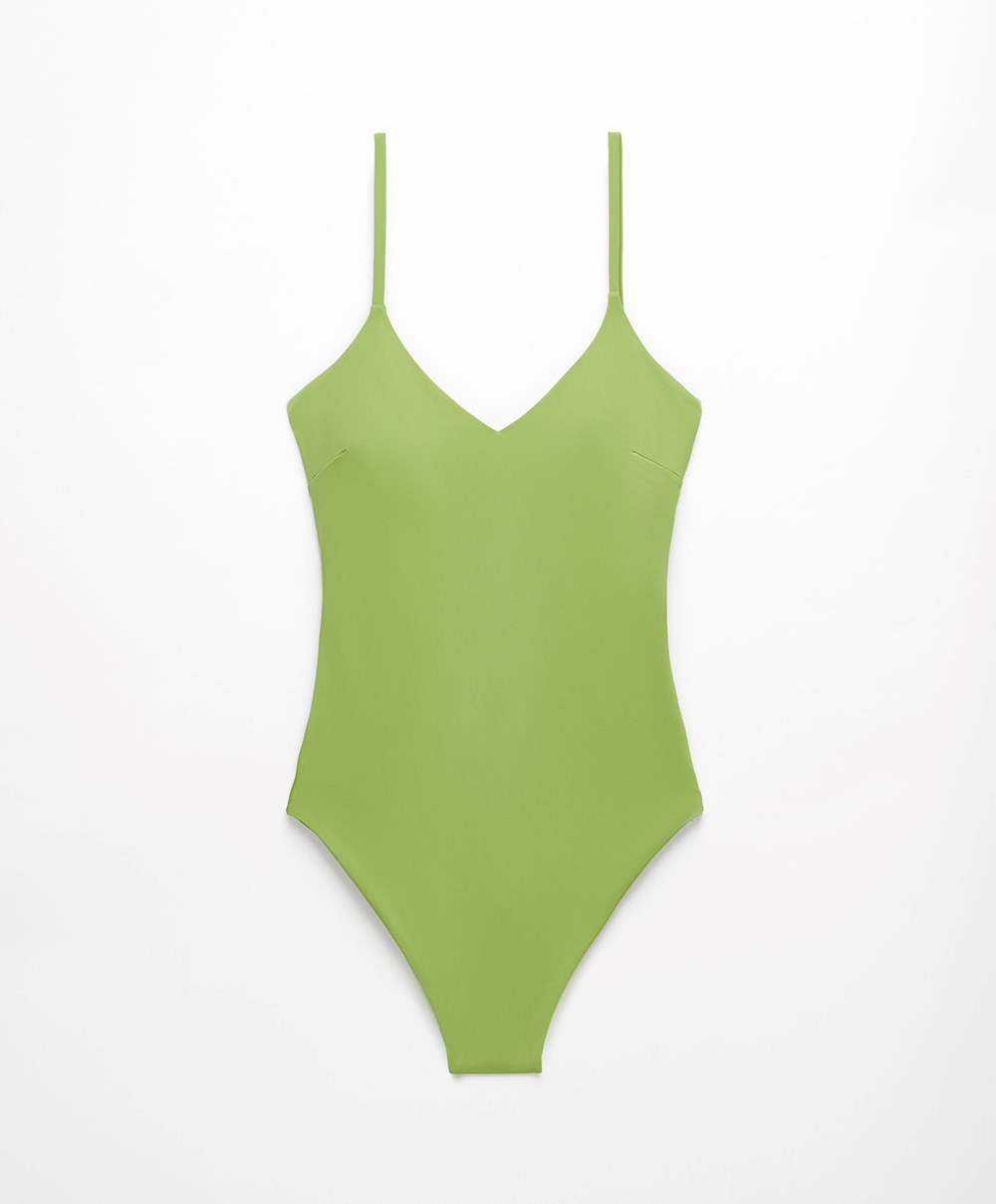 Apple Green Oysho Triangle Swimsuit | MSQF64597