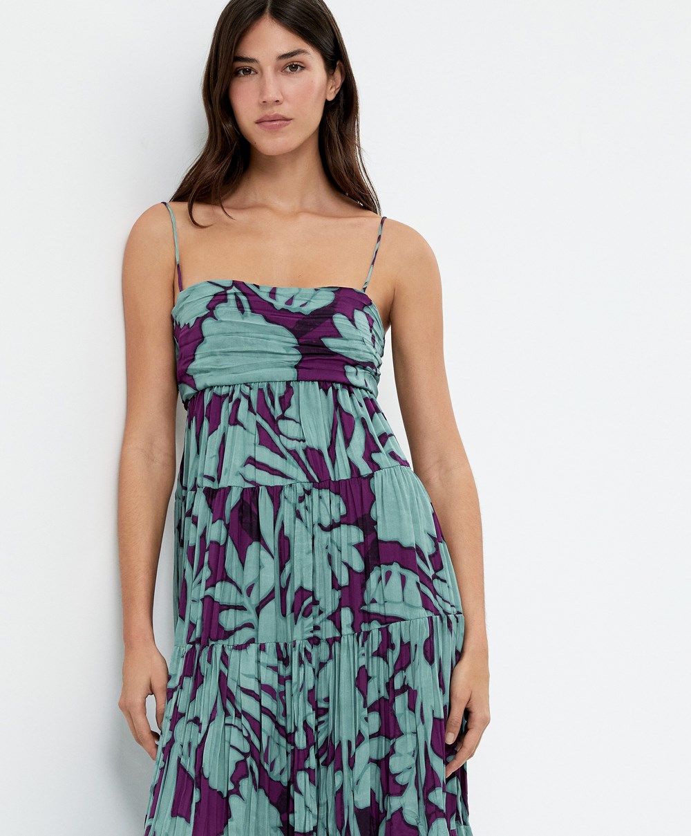 Aqua Green Oysho Long Strappy Dress | GYEI56029