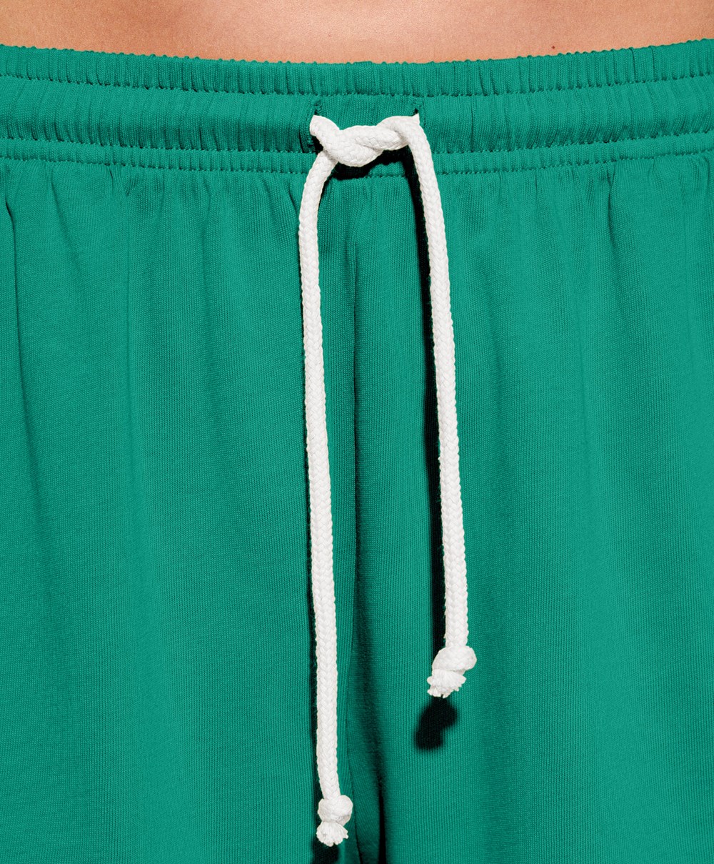 Aqua Green Oysho Washed 100% Cotton Shorts | KXRJ69728