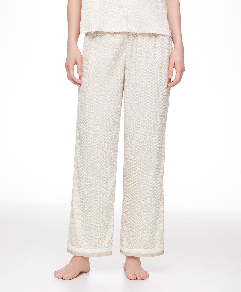 Barley Oysho Long Satin Trousers | GFKI18592