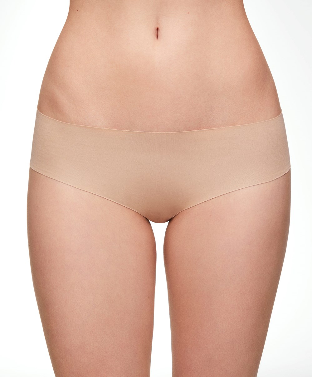 Beige Oysho Cotton Invisible Classic Briefs | PYNB73952