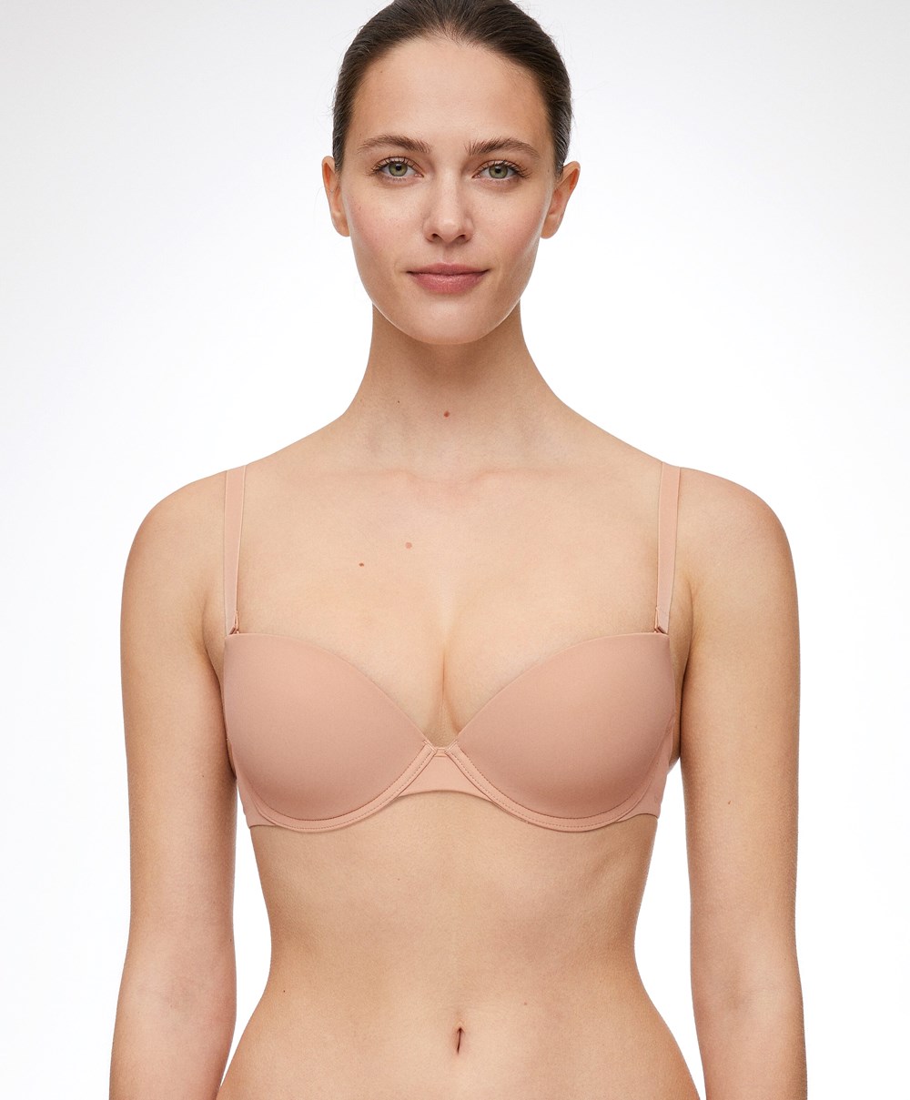 Beige Oysho Polyamide Multiway Classic Bra | MCAI92641