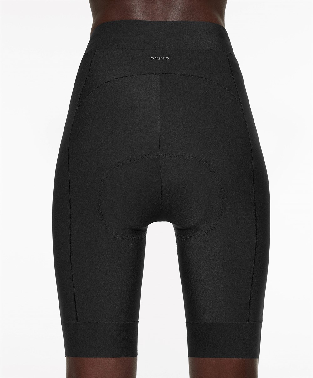 Black Oysho 20cm Cycling Shorts | FNSU43905