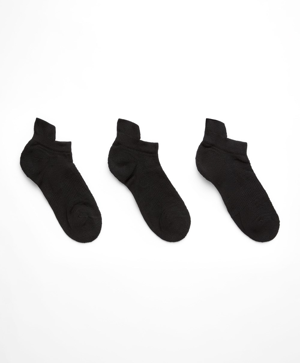 Black Oysho 3 Pairs Of Cotton Sports Trainer Socks | GPCI25603