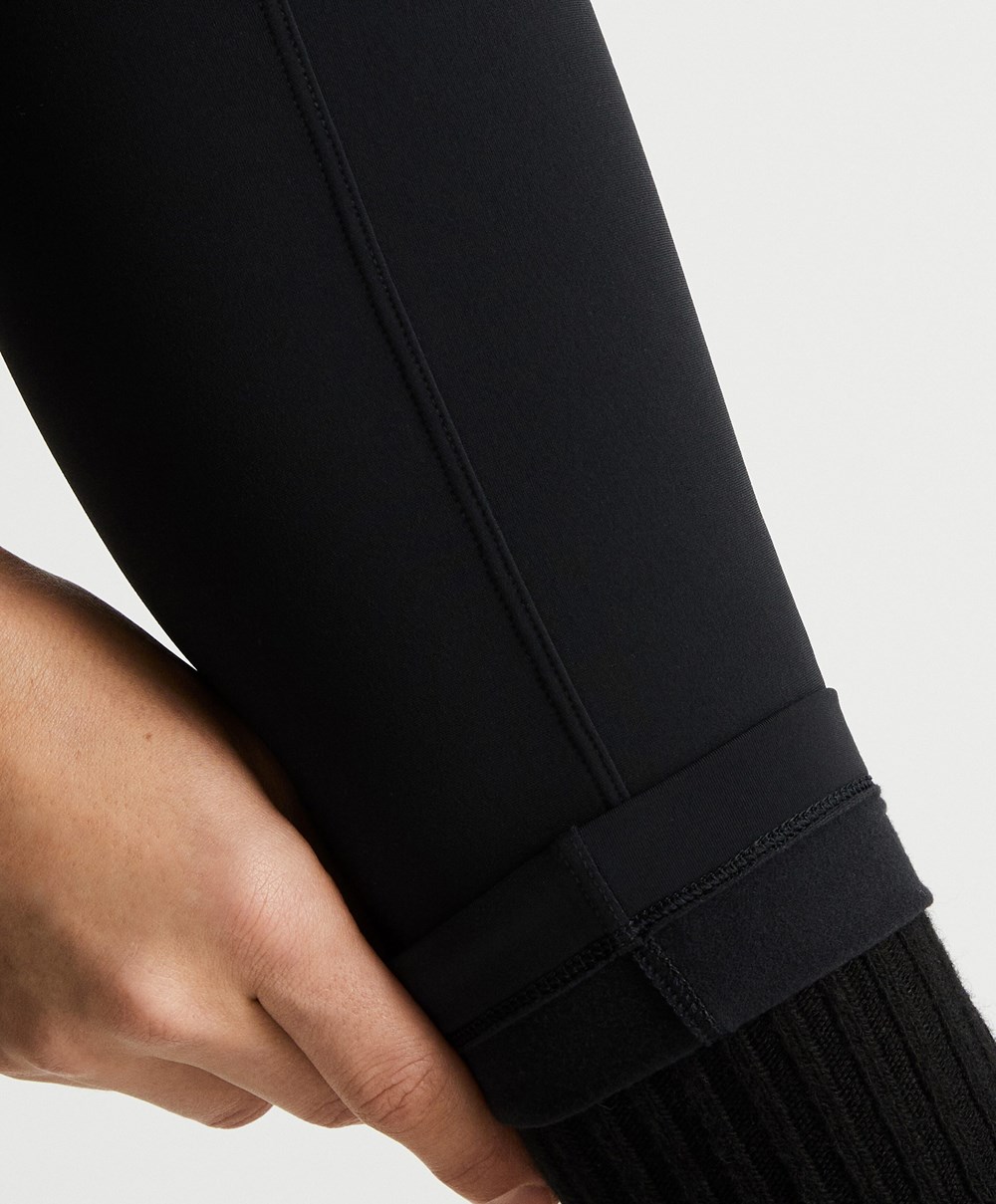 Black Oysho 70cm Light Warm Ankle-length Leggings | WTCB64307