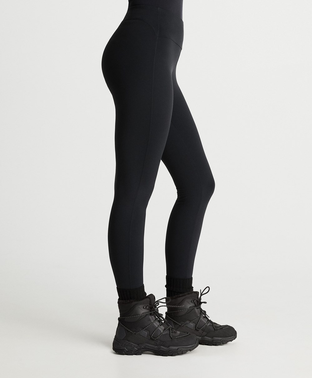 Black Oysho 70cm Light Warm Ankle-length Leggings | WTCB64307