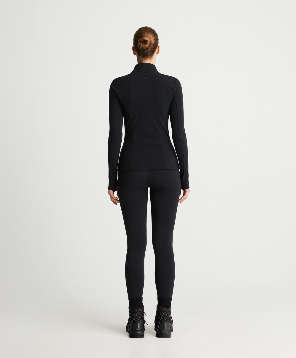 Black Oysho 70cm Light Warm Ankle-length Leggings | WTCB64307