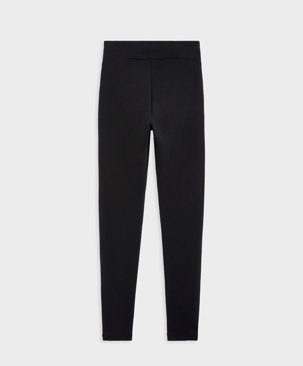 Black Oysho 70cm Light Warm Ankle-length Leggings | WTCB64307