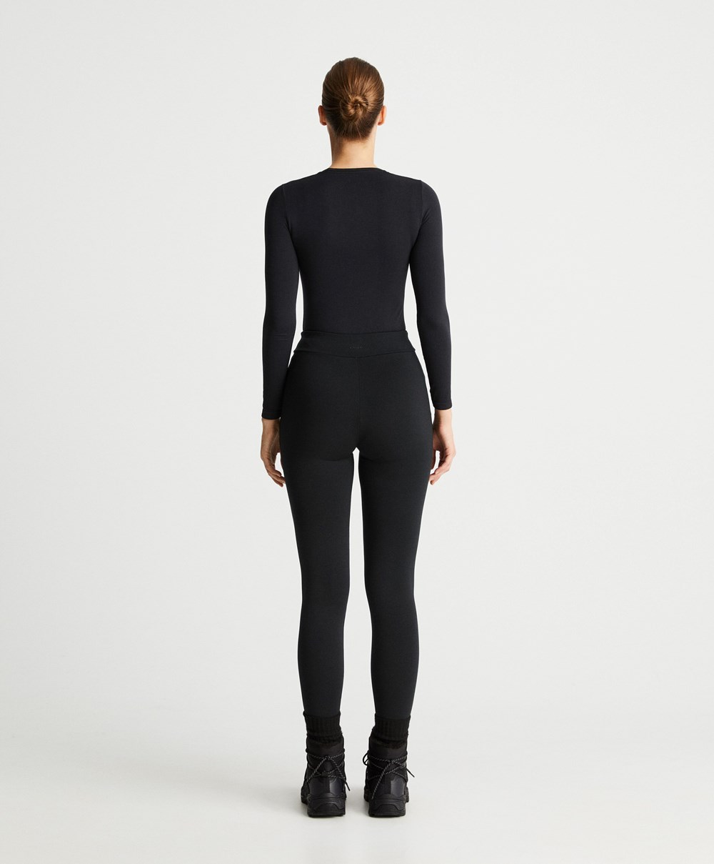 Black Oysho 70cm Warm Leggings | WCZJ89427