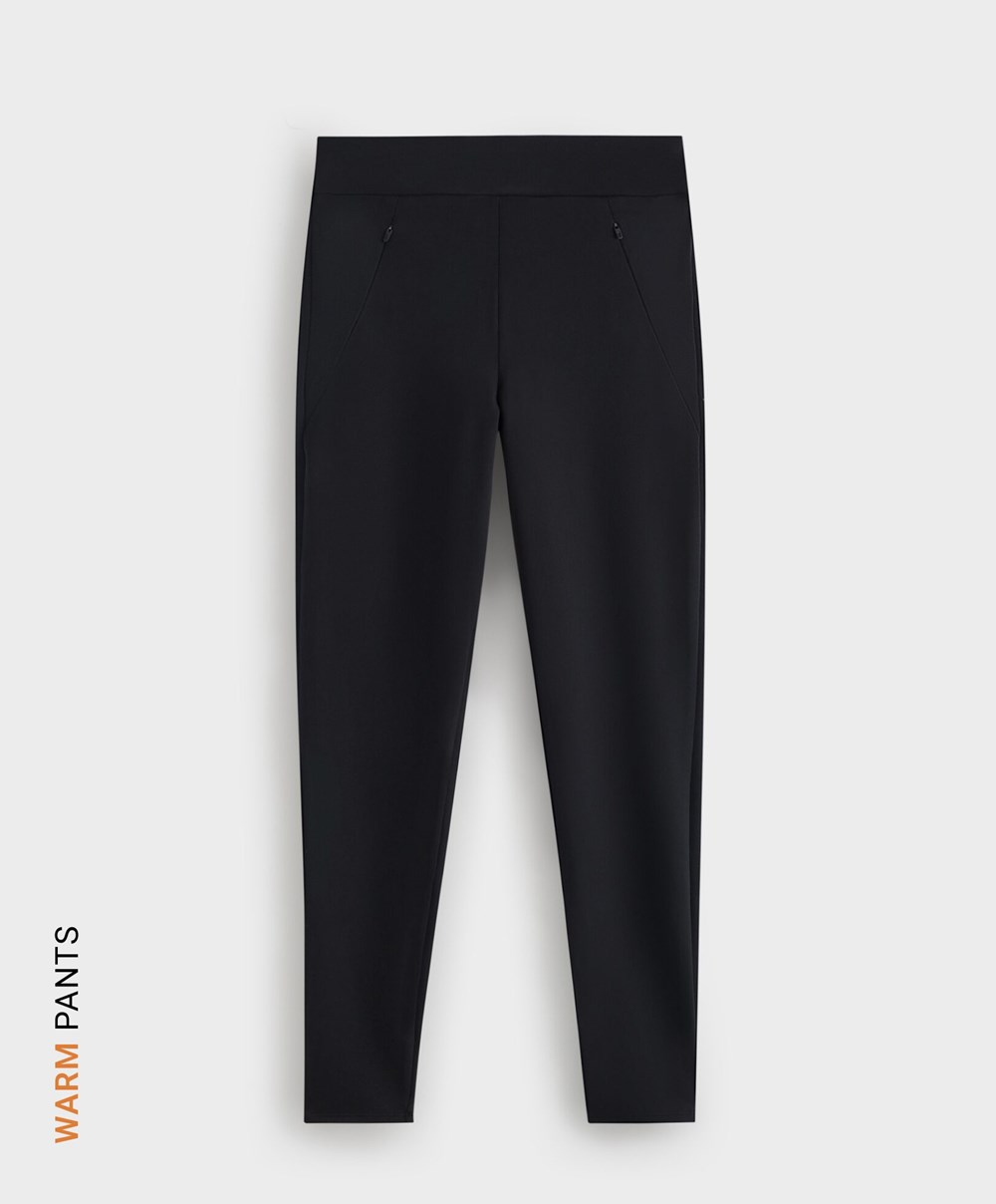 Black Oysho 70cm Warm Leggings | WCZJ89427