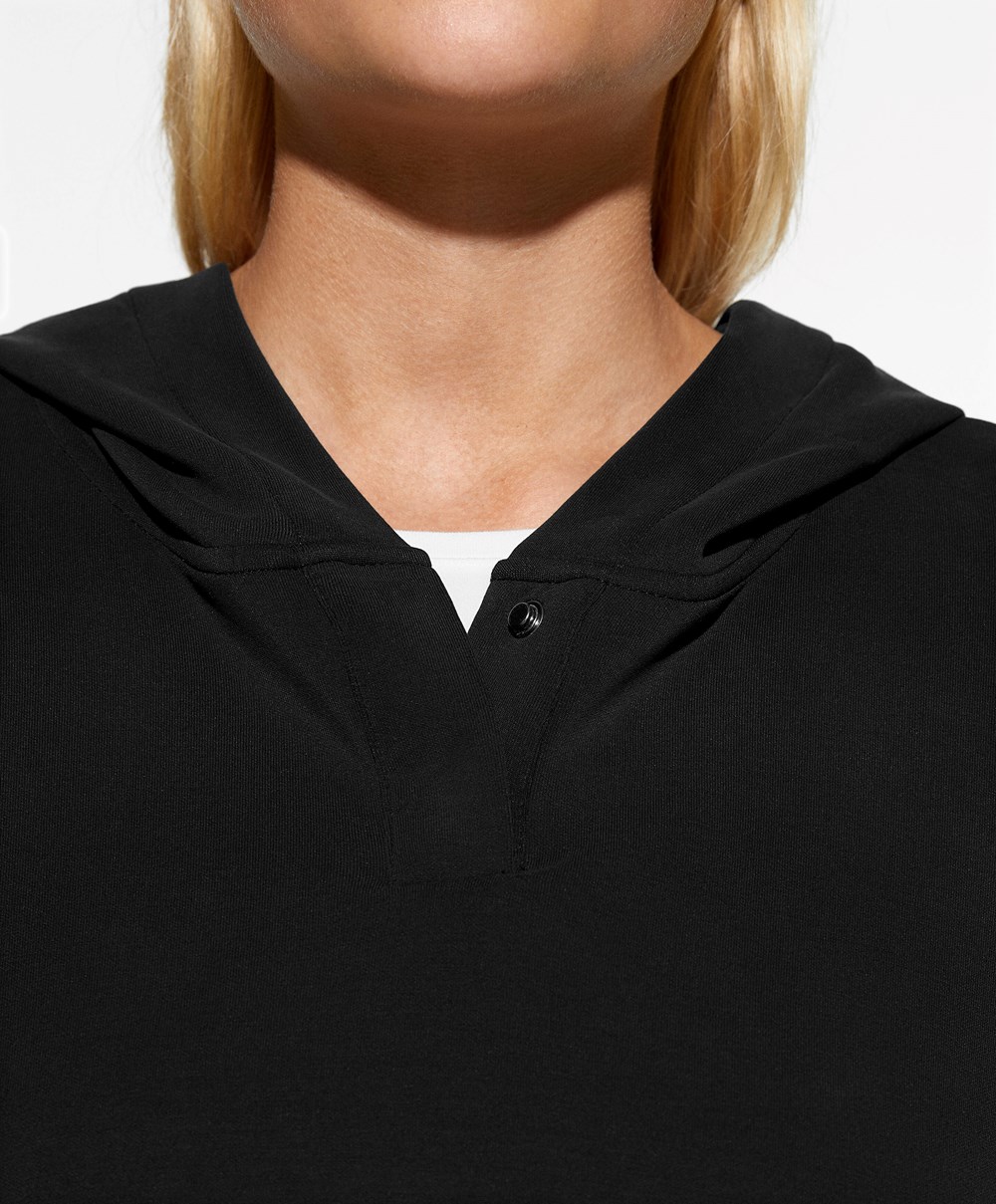 Black Oysho Adjustable Modal Sweatshirt | HWZX87142