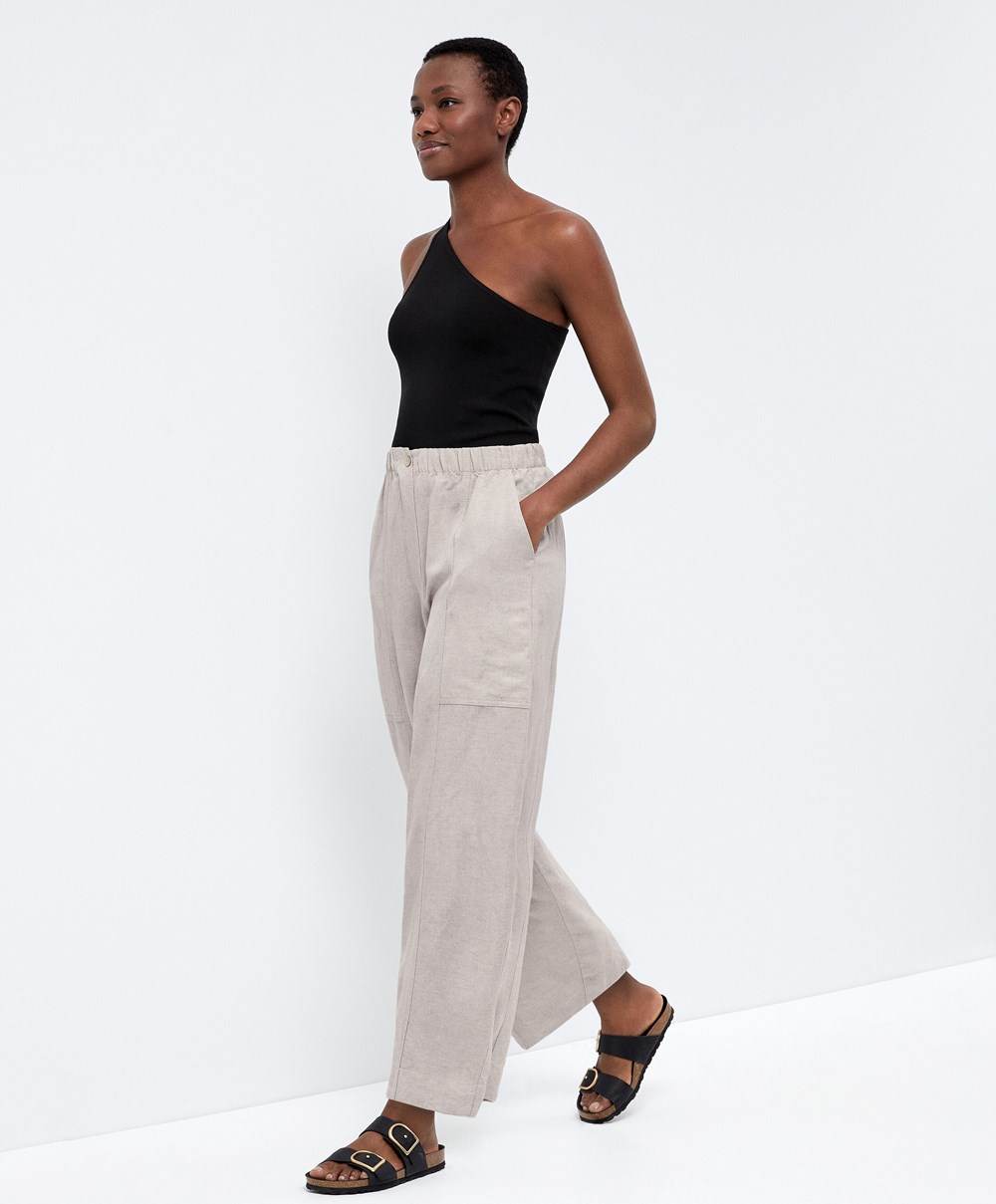 Black Oysho Asymmetric Knit Top | XMWF31267