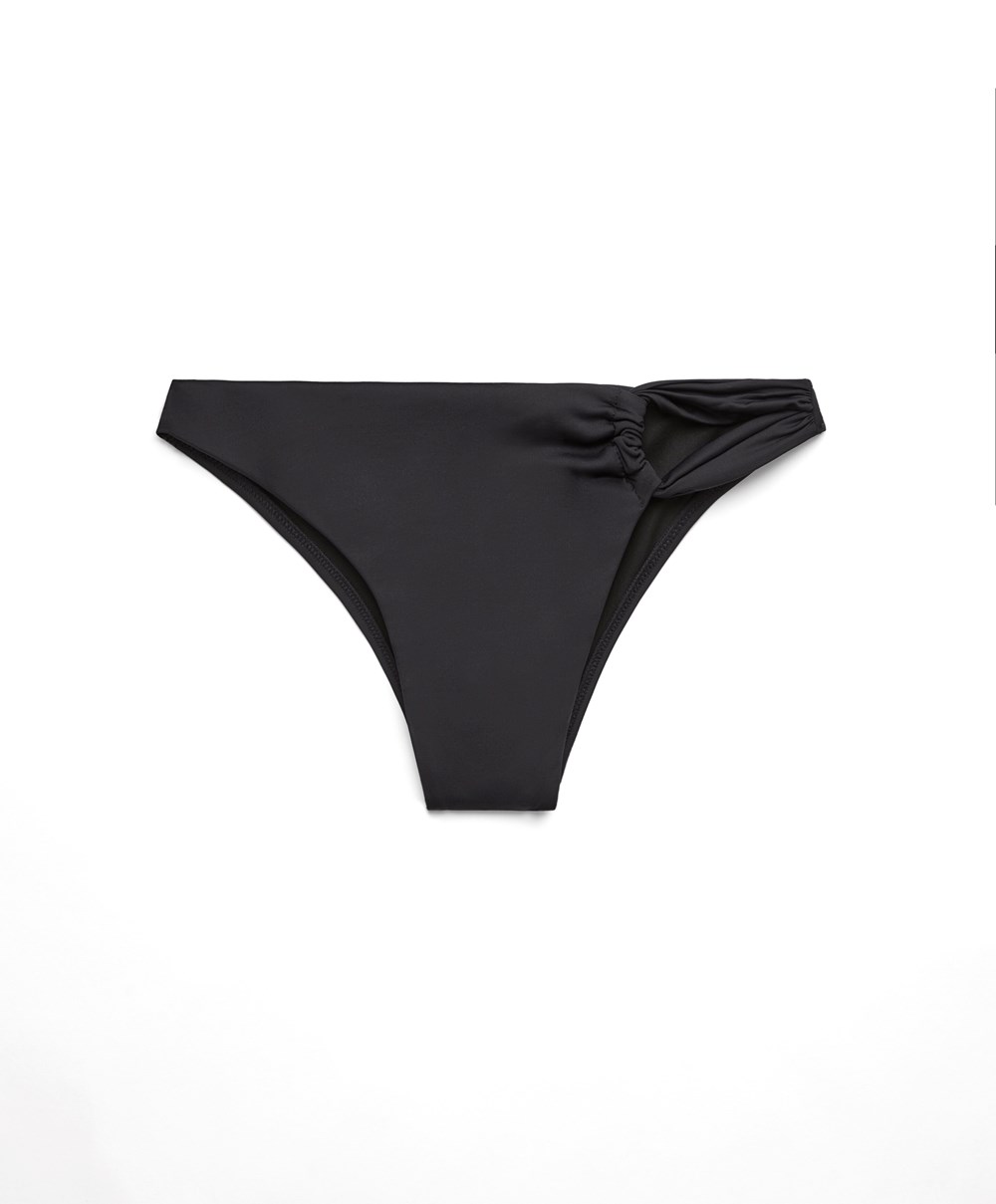 Black Oysho Brazilian Bikini Bottoms | DHBF51064