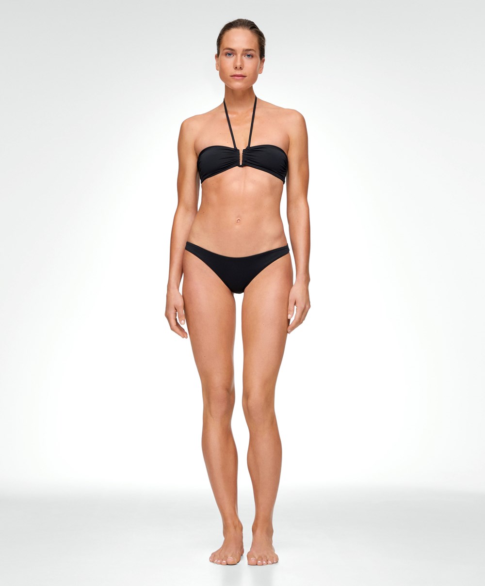 Black Oysho Classic Bikini Briefs | QWSV30458