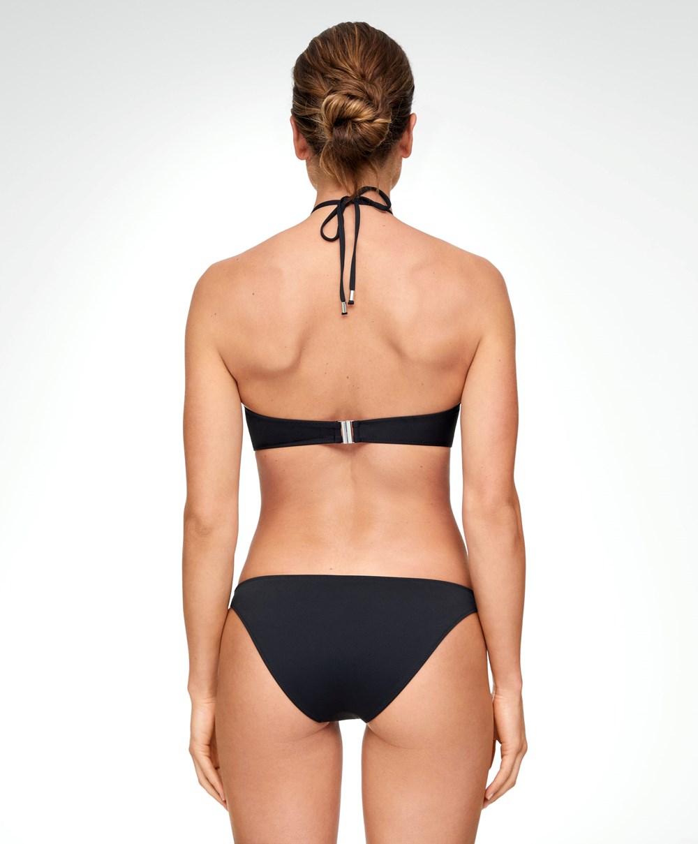 Black Oysho Classic Bikini Briefs | QWSV30458