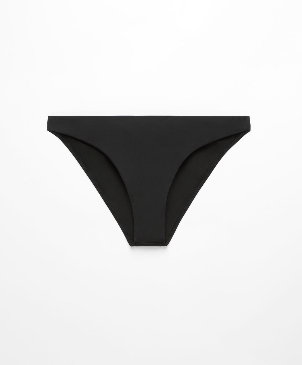 Black Oysho Classic Bikini Briefs | QWSV30458