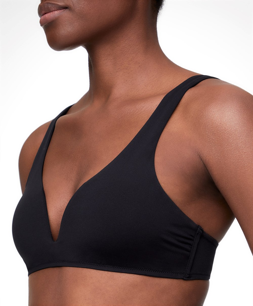 Black Oysho Halterneck Bikini Top | CWKB30586