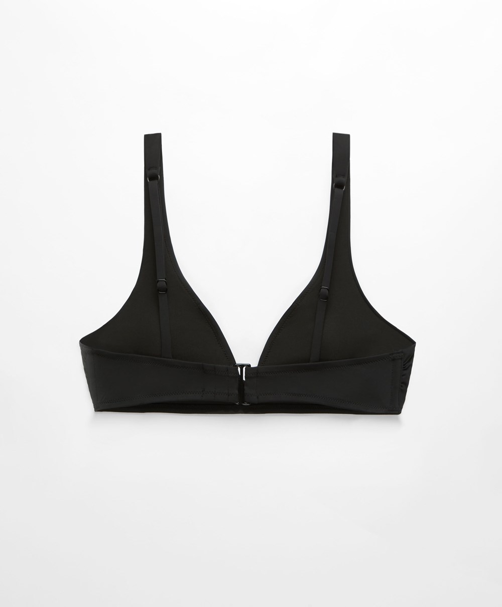 Black Oysho Halterneck Bikini Top | CWKB30586