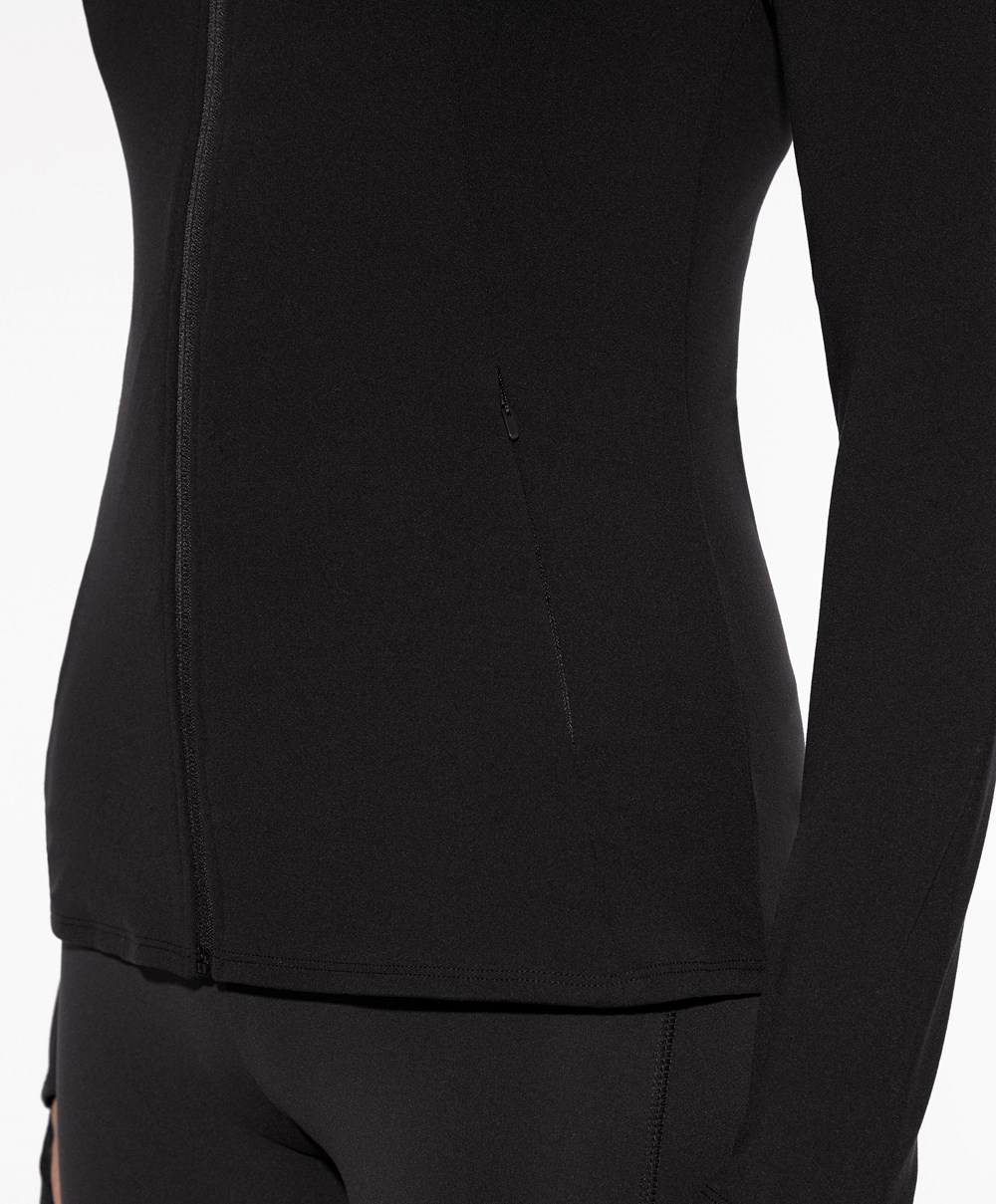 Black Oysho Odoractiv Running Jacket | DUOQ21596