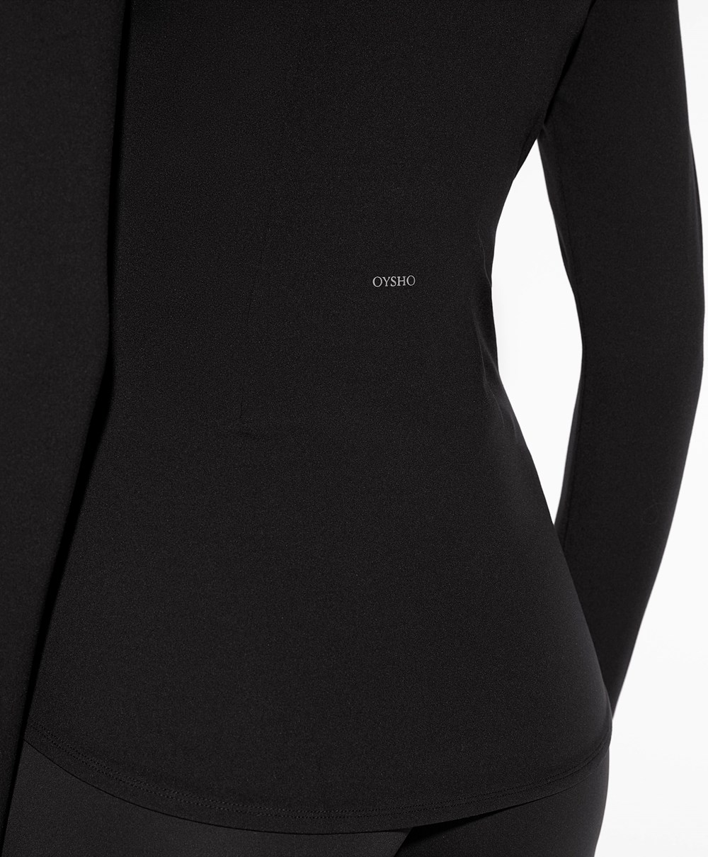 Black Oysho Odoractiv Running Jacket | DUOQ21596