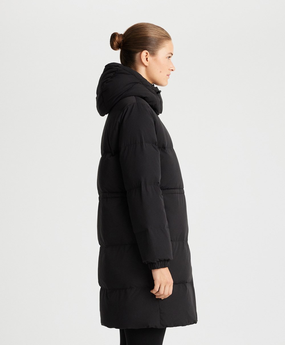 Black Oysho Padded Down Jacket | GZMI96851