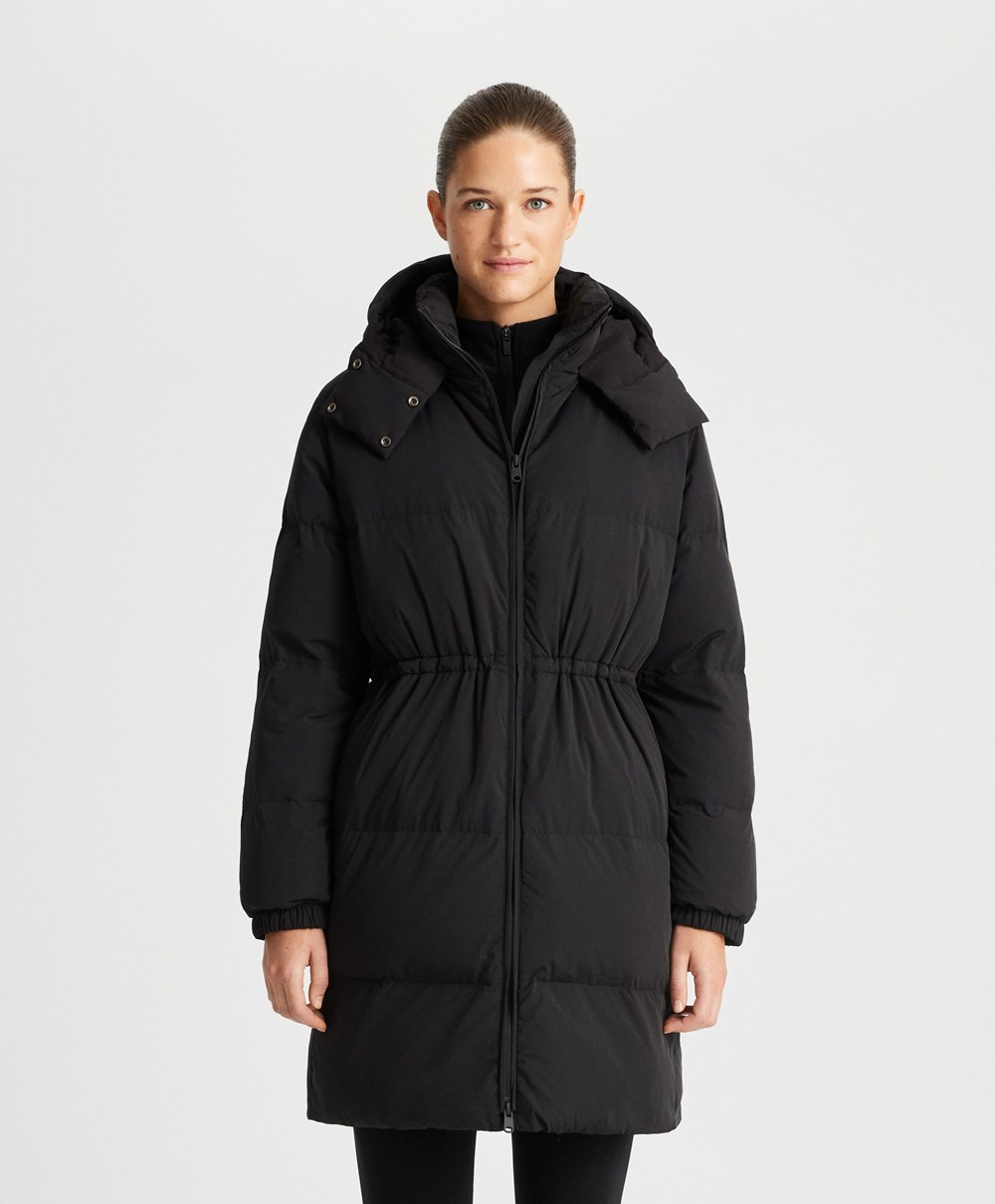 Black Oysho Padded Down Jacket | GZMI96851