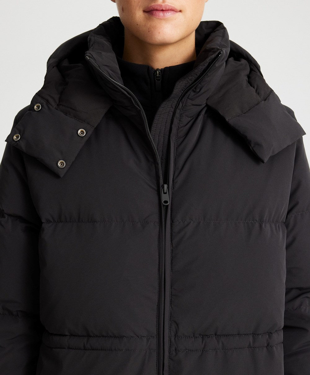 Black Oysho Padded Down Jacket | GZMI96851