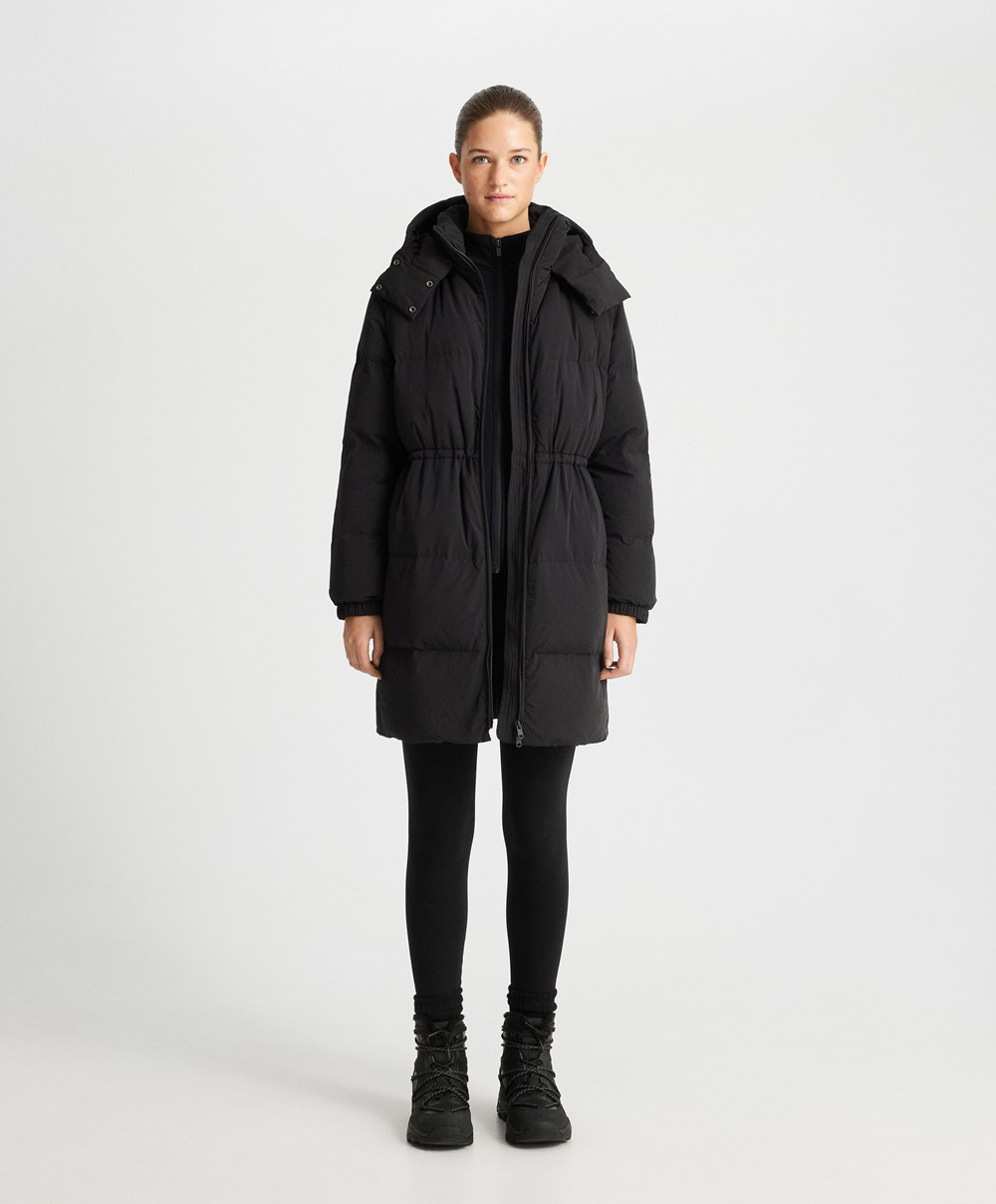 Black Oysho Padded Down Jacket | GZMI96851