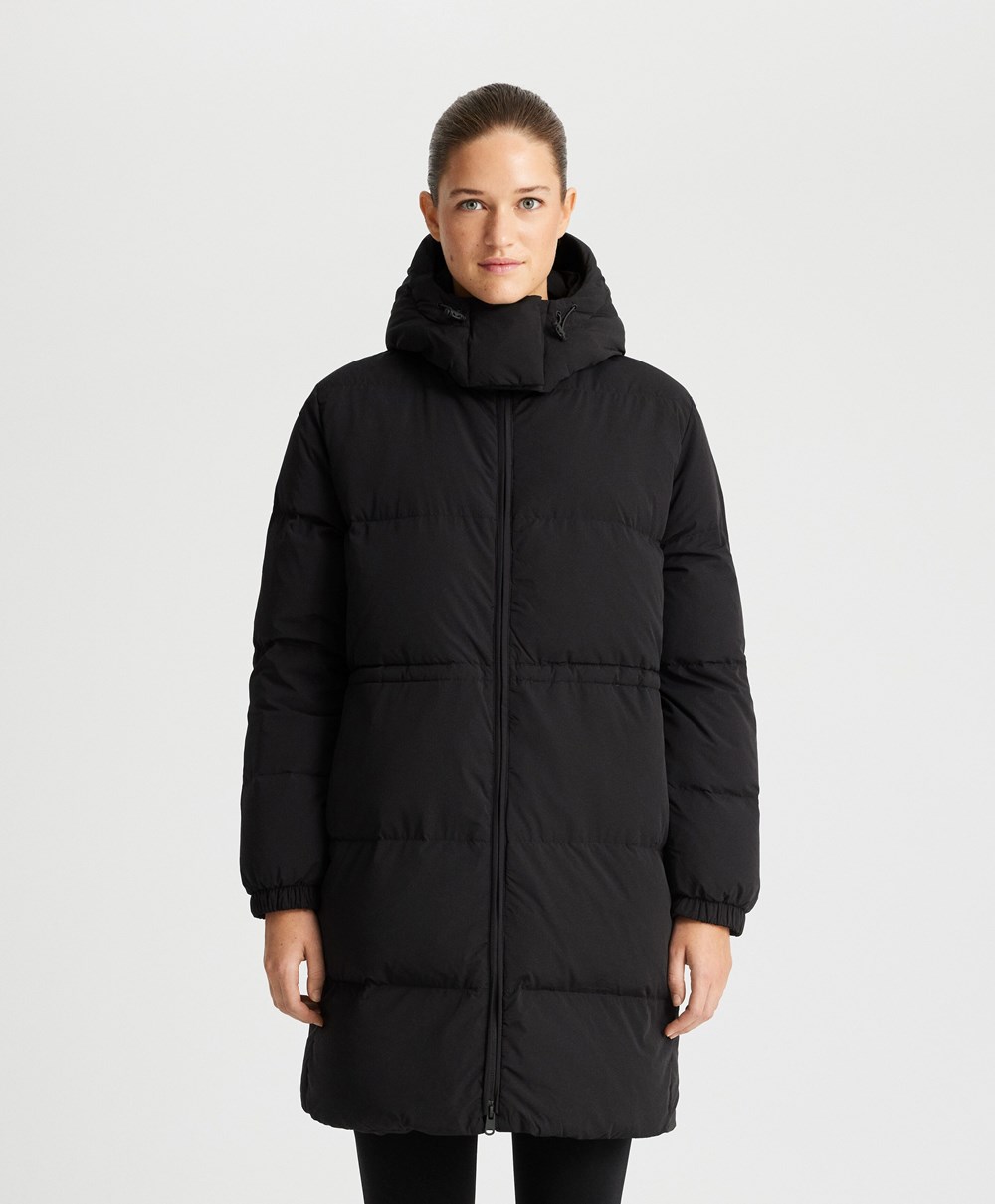 Black Oysho Padded Down Jacket | GZMI96851