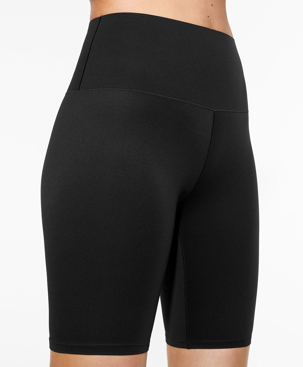 Black Oysho Perfect-adapt High-rise 20cm Cycle Shorts | KQVN68250