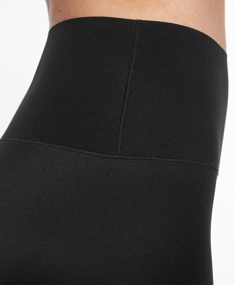 Black Oysho Perfect-adapt High-rise 20cm Cycle Shorts | KQVN68250