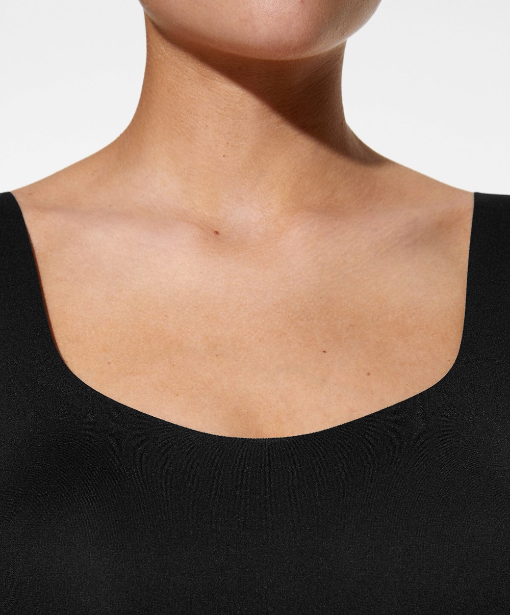 Black Oysho Perfect-adapt Vest Top With Cups | THKX64205