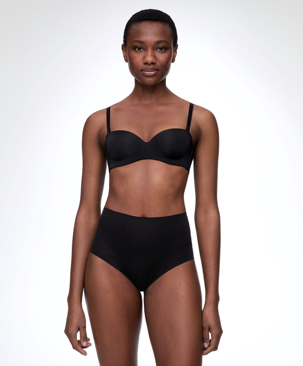 Black Oysho Polyamide Bra With Removable Straps | KYFS97834