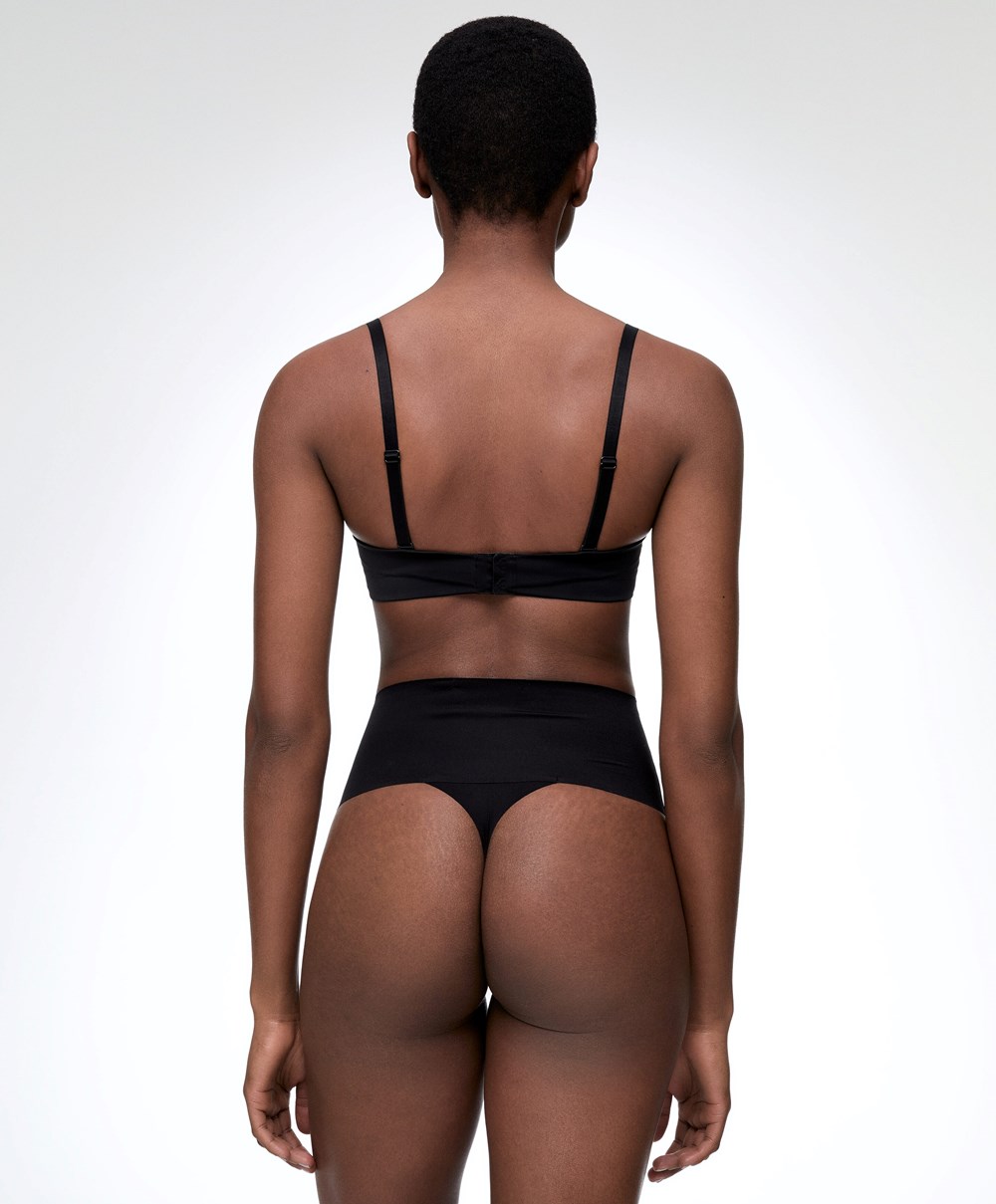 Black Oysho Polyamide Bra With Removable Straps | KYFS97834