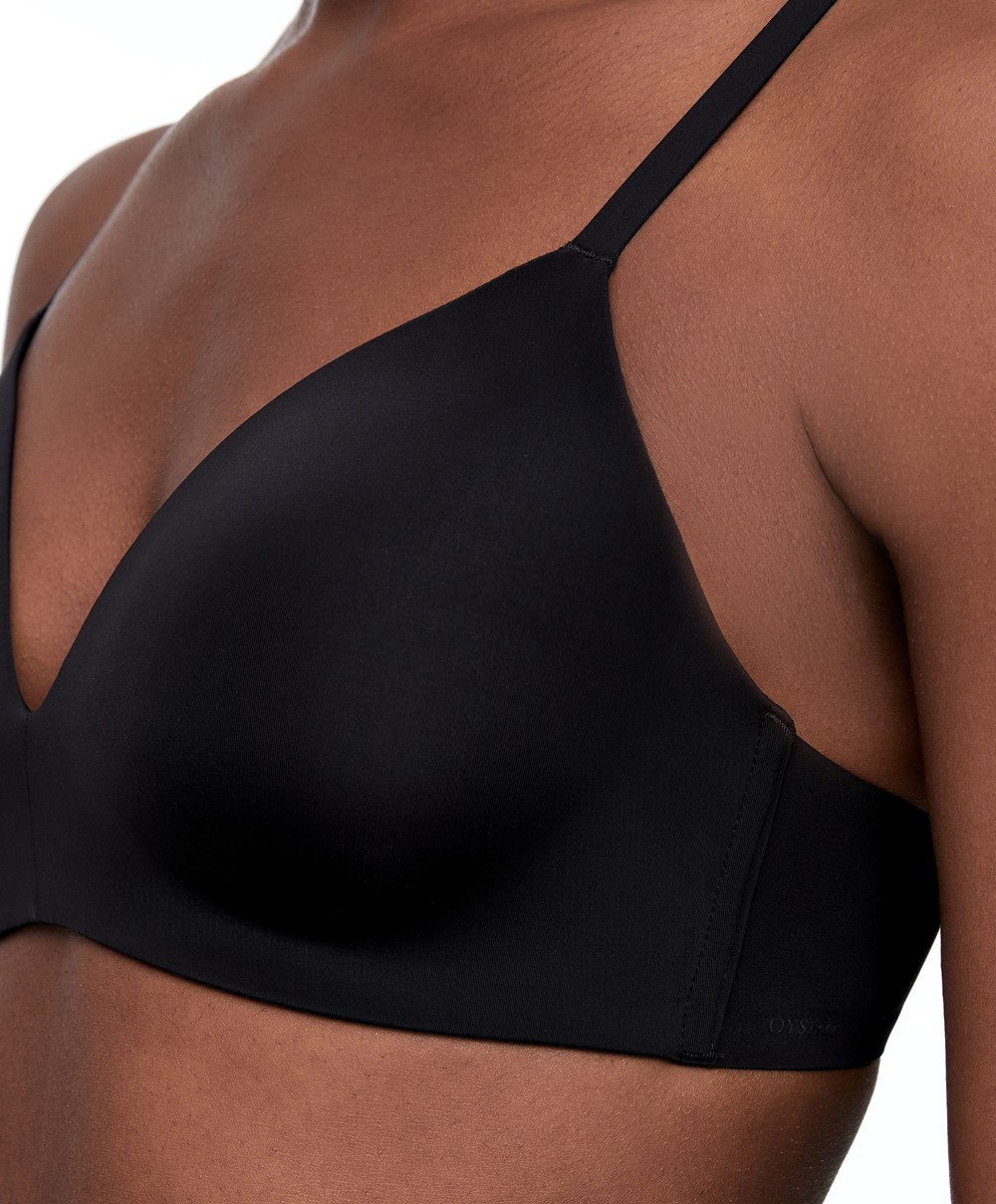 Black Oysho Polyamide Full Triangle Bra | MOSV26391