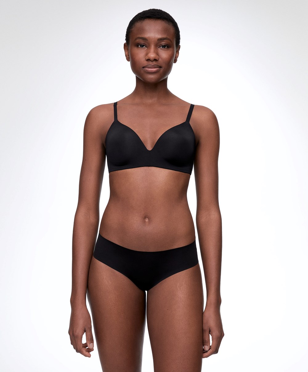 Black Oysho Polyamide Full Triangle Bra | MOSV26391