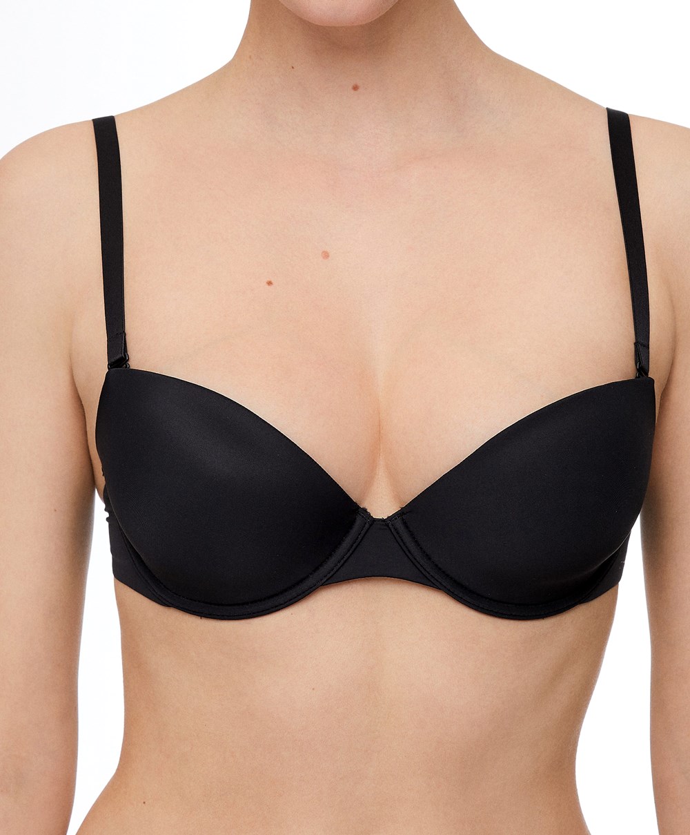 Black Oysho Polyamide Multiway Classic Bra | ZPVK57481