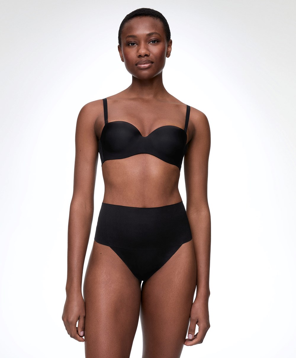 Black Oysho Polyamide Push-up Bra With Removable Straps | EGZK50734