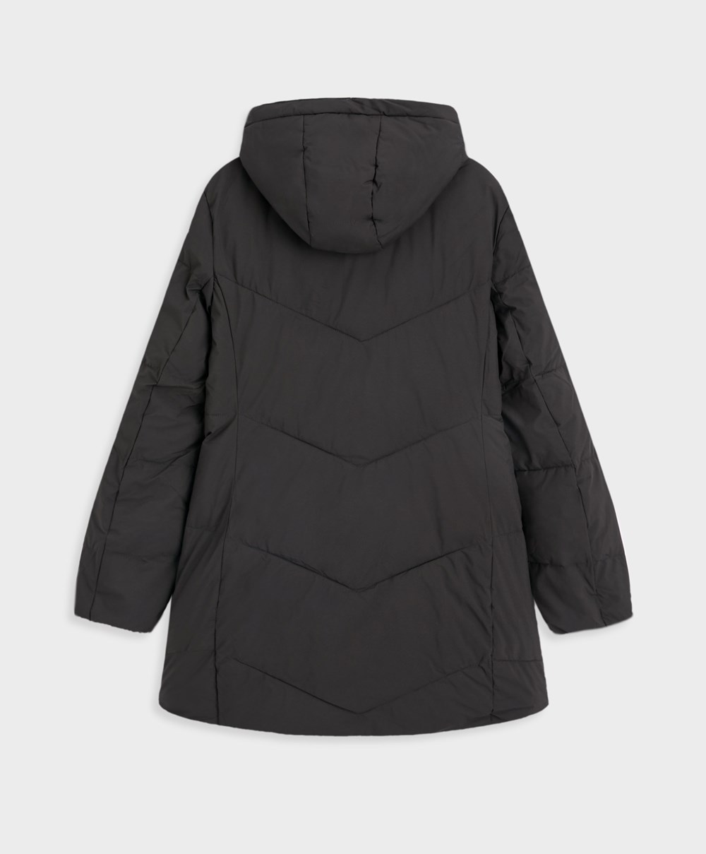 Black Oysho Primaloft® Coat | ISAT45296