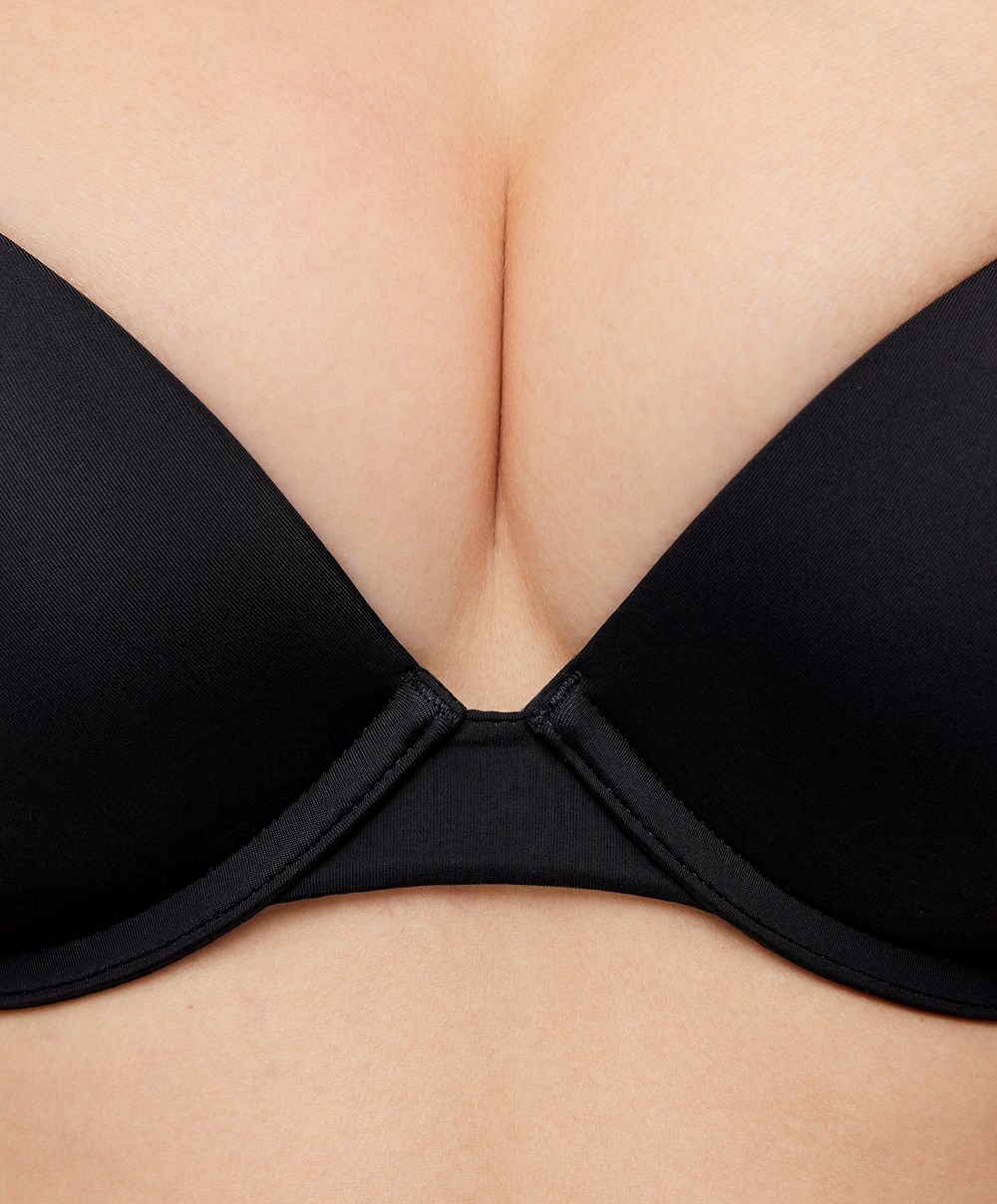 Black Oysho Push-up Classic Bra In Polyamide | DYHJ89623