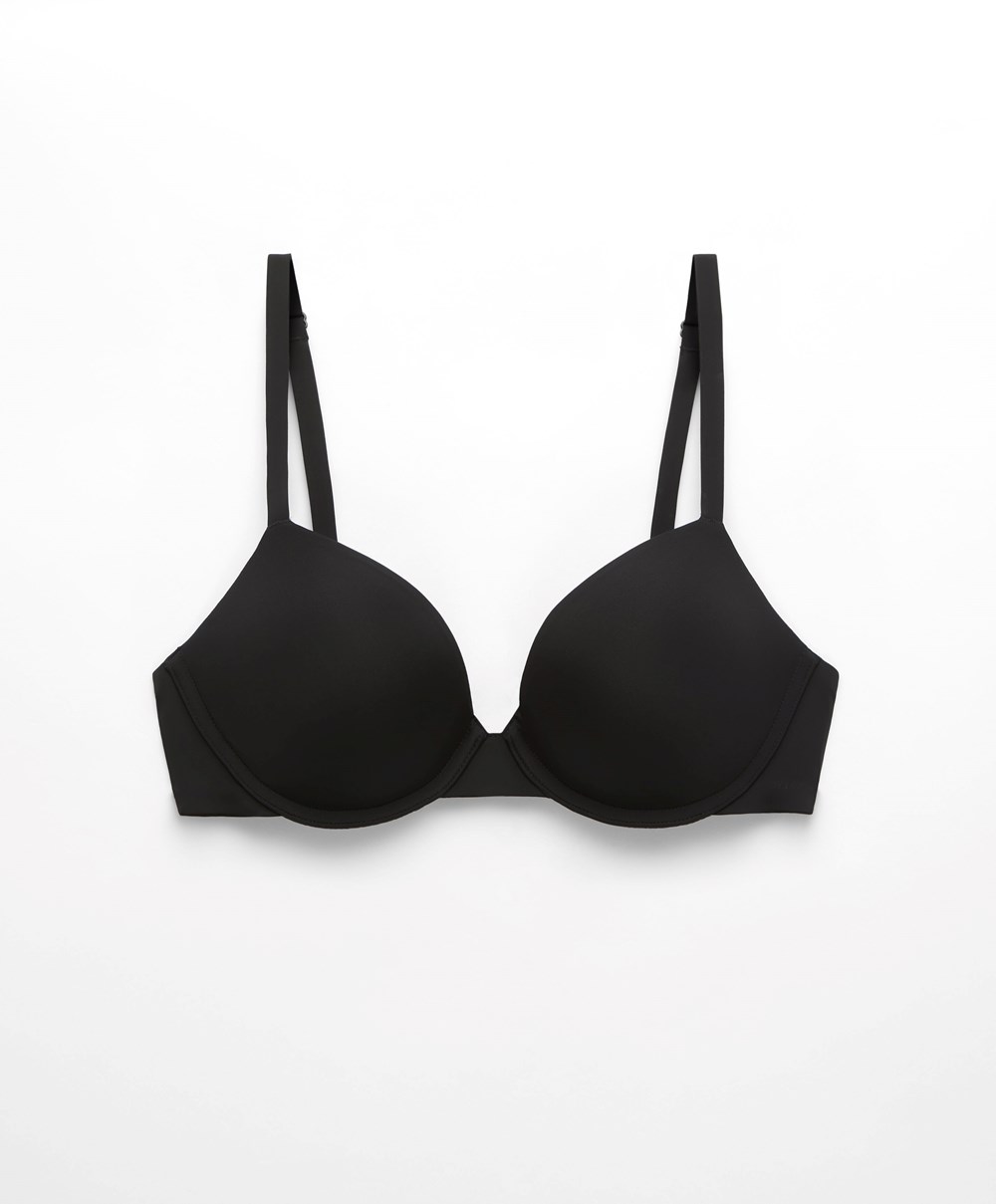 Black Oysho Push-up Classic Bra In Polyamide | DYHJ89623