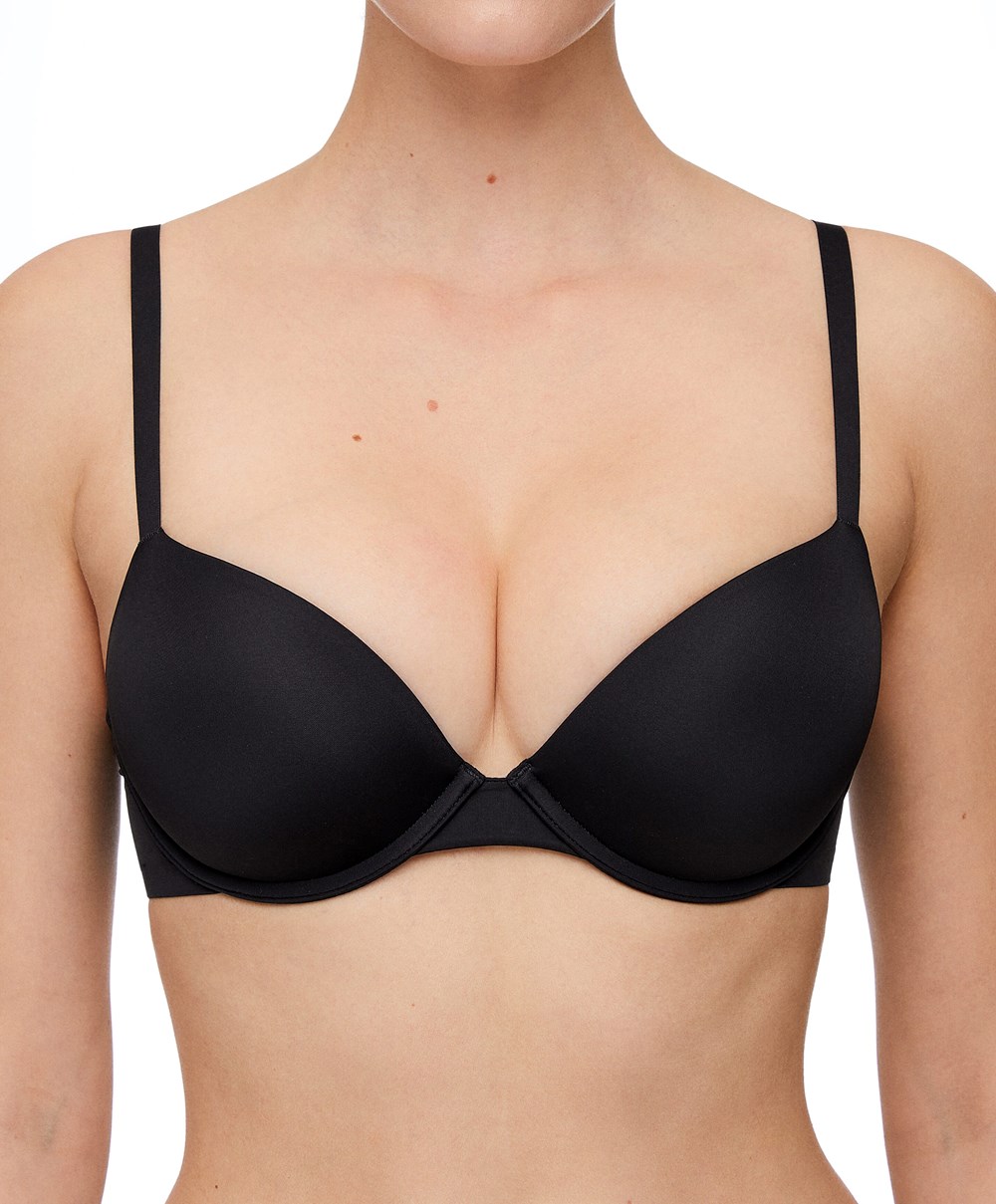 Black Oysho Push-up Classic Bra In Polyamide | DYHJ89623