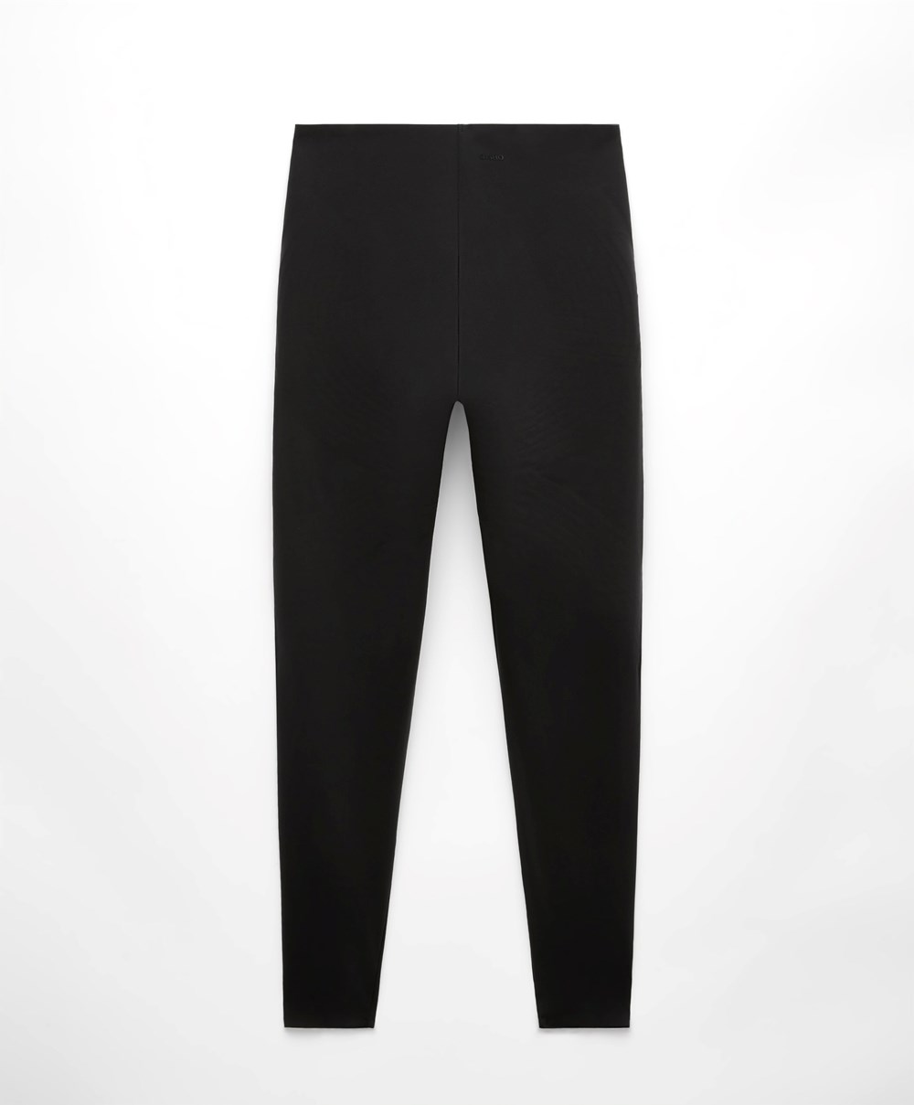 Black Oysho Raise Up Compressive Super-high-rise Ankle-length 65cm Leggings With Zip | RJGA15924