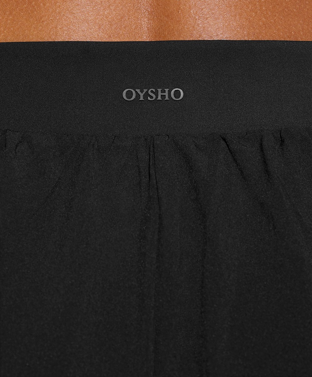 Black Oysho Running Shorts | AUGJ27146