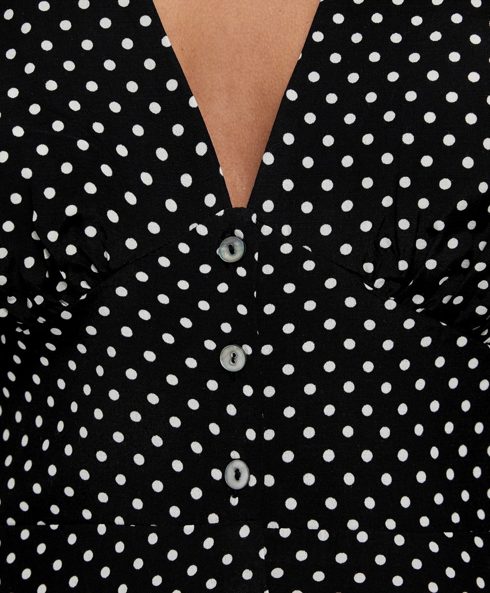 Black Oysho Short Polka Dot Dress | FQZB86042