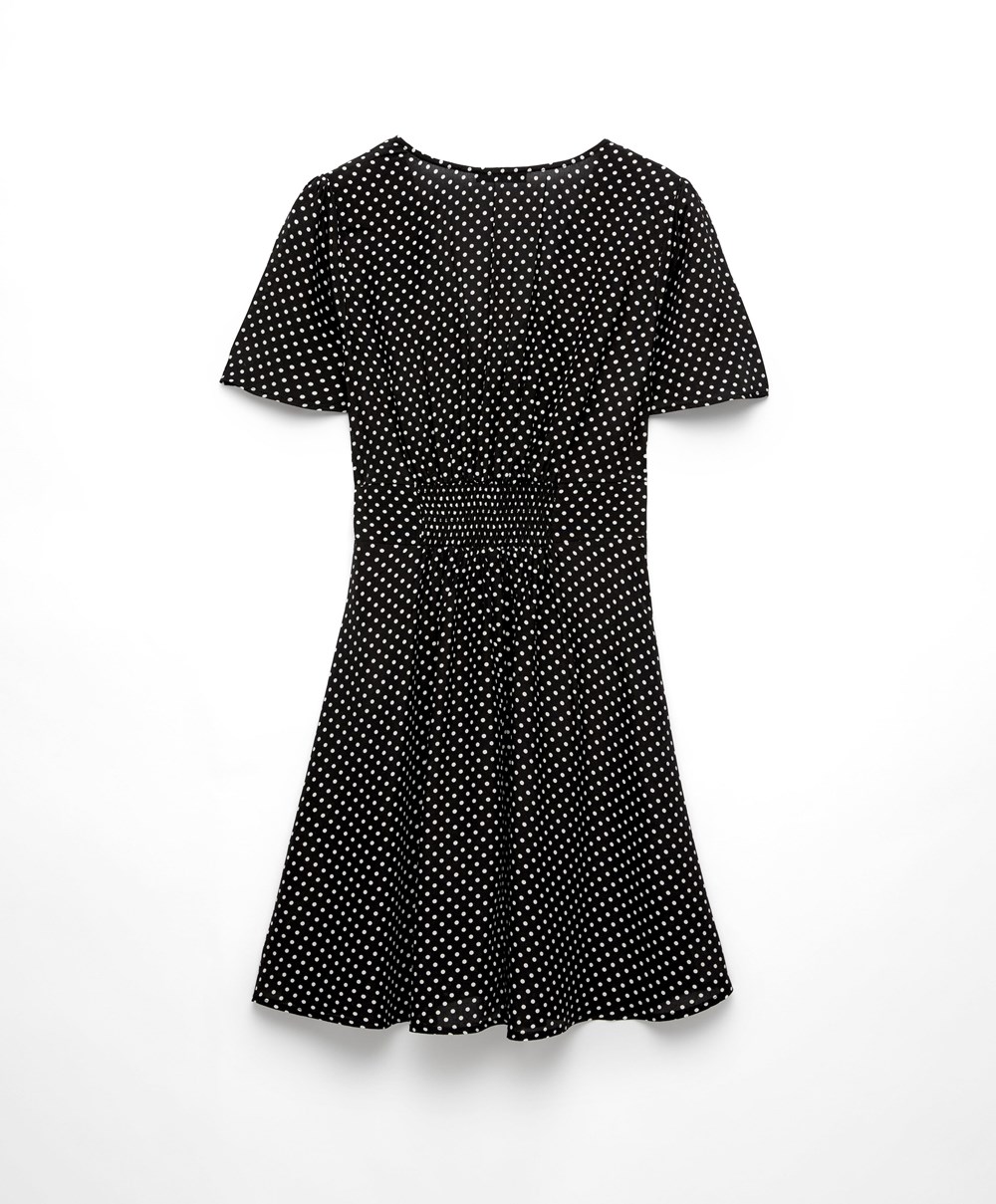 Black Oysho Short Polka Dot Dress | FQZB86042