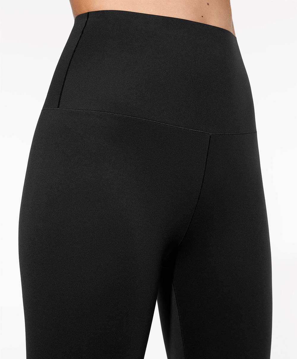 Black Oysho Super-high-rise 65cm Ankle-length Leggings | AREG01865