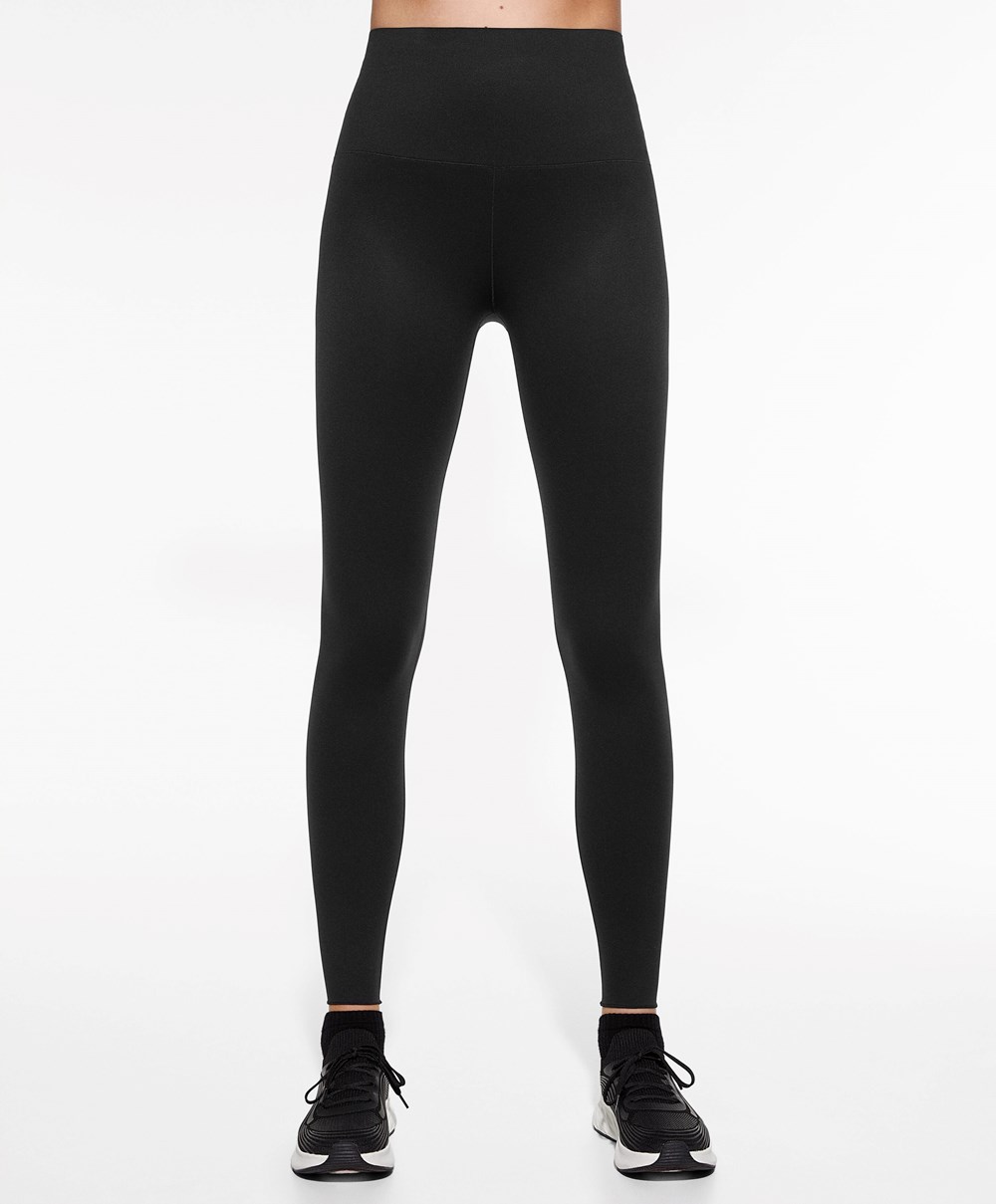 Black Oysho Super-high-rise 65cm Ankle-length Leggings | AREG01865