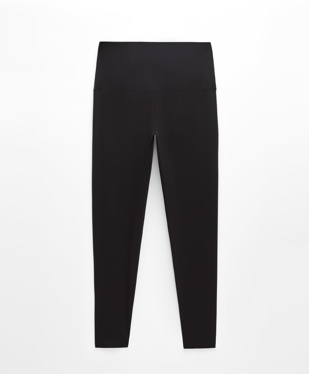 Black Oysho Super-high-rise 65cm Ankle-length Leggings | AREG01865